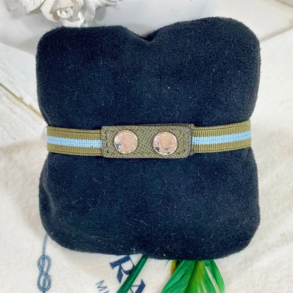 Prada Rare Couture Multi Feather Snap Bracelet
